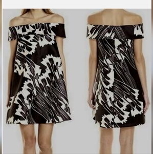 Halston Heritage Strapless Black and White Dress